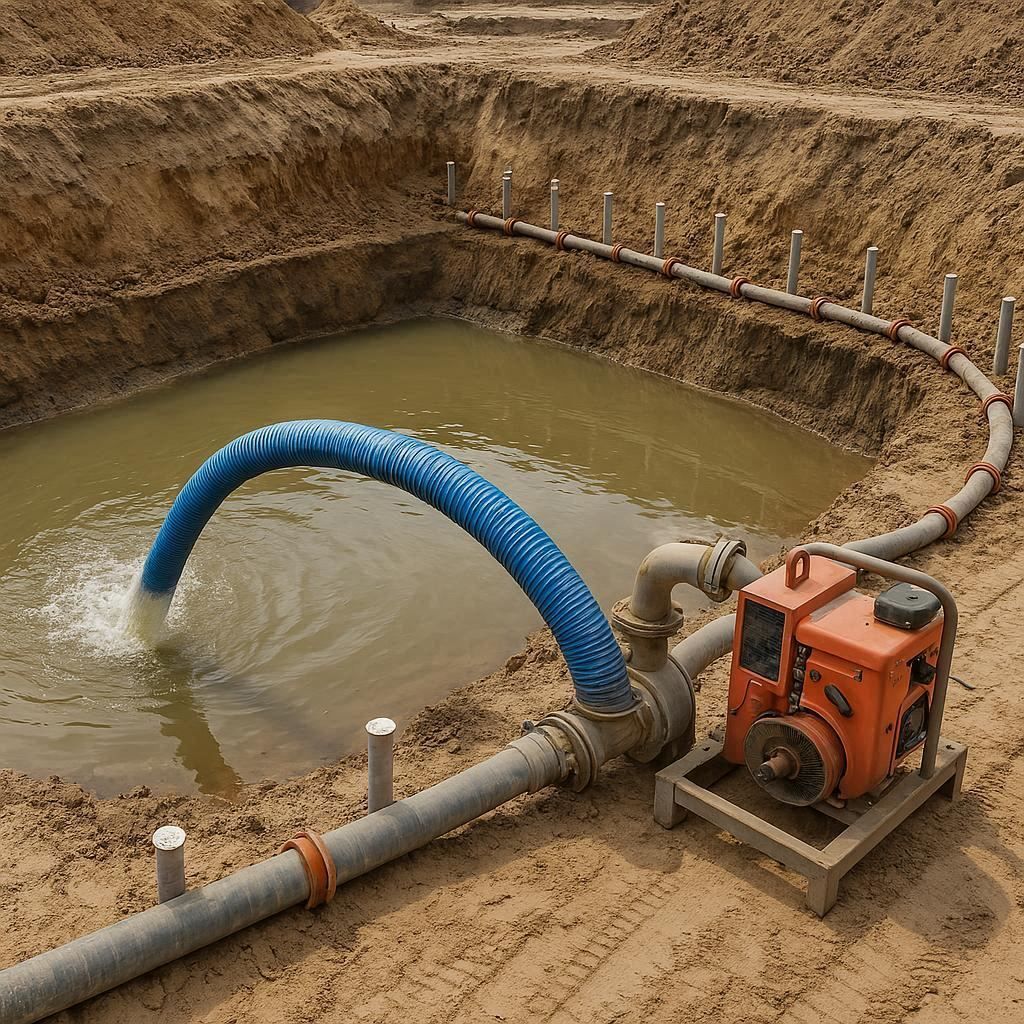 Водопонижение и осушение котлована в Краснодаре